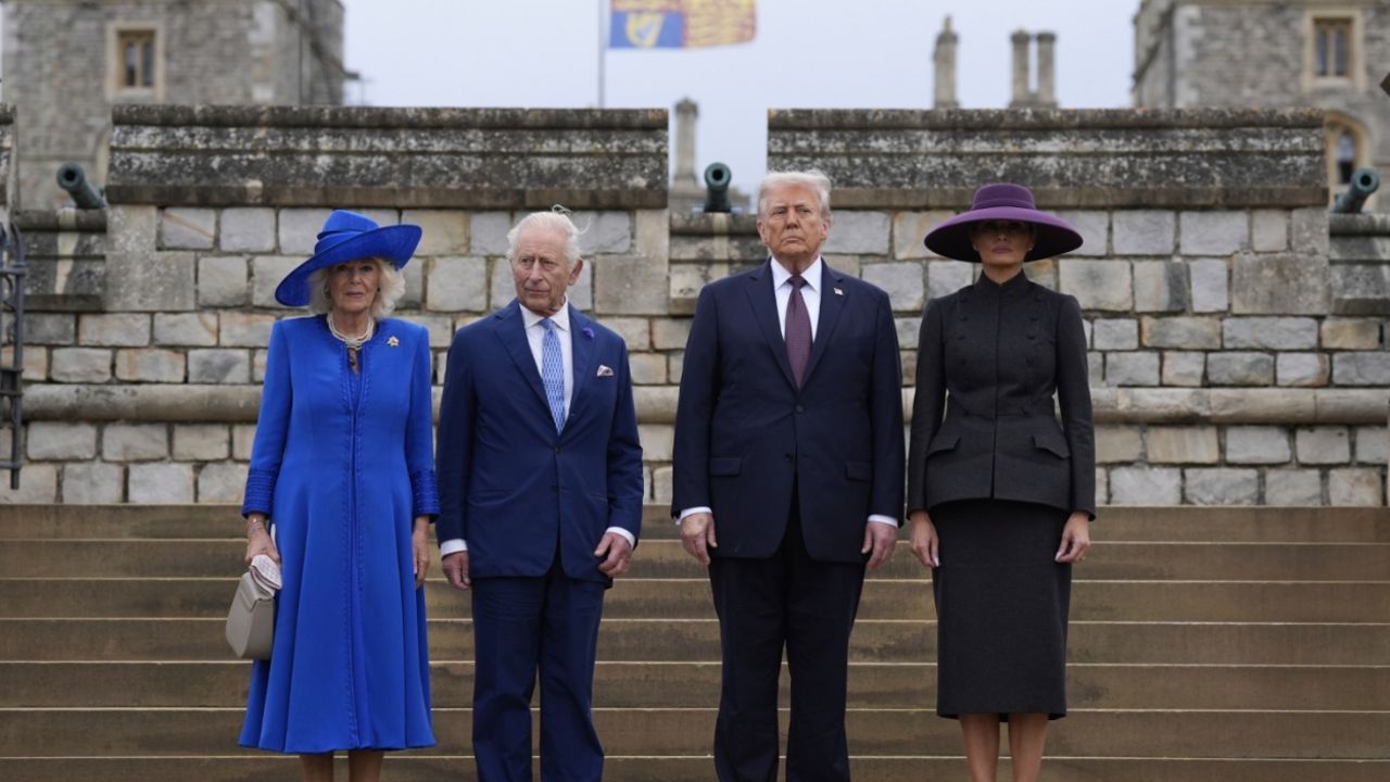 Tramp i Melanija u poseti kraljevskoj porodici