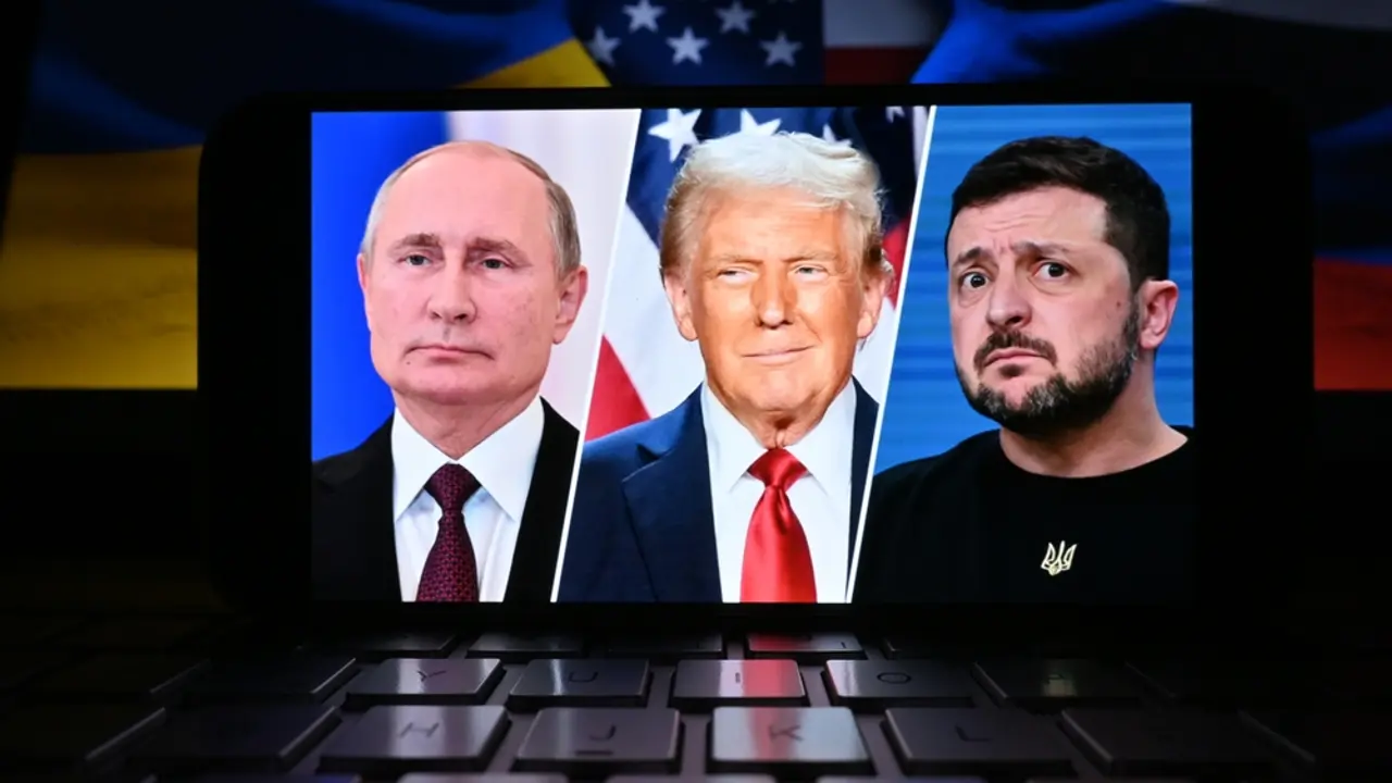 Vladimir Putin, Donald Tramp i Volodimir Zelenski