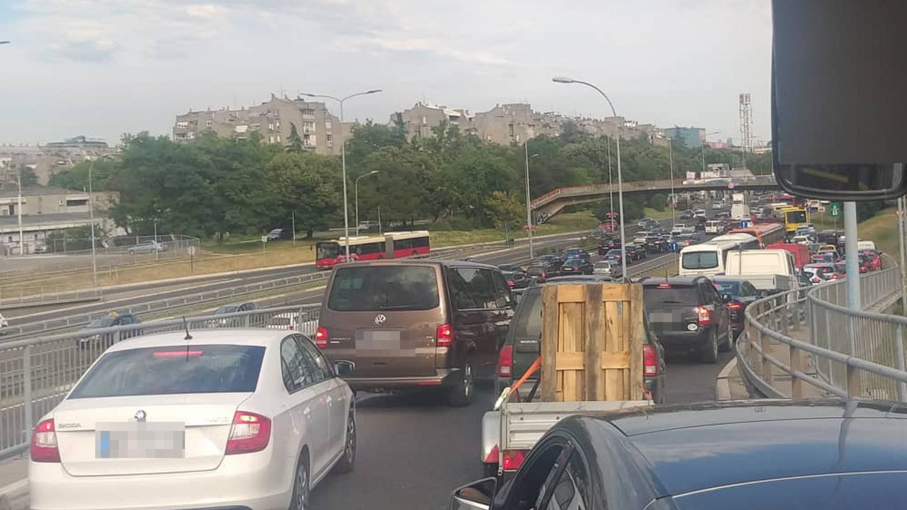 Gužva iz pravca Novog Beograda