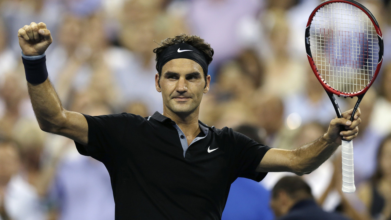 Rodžer Federer posle pobede nad Robertom Bautistom Ahutom na US Openu