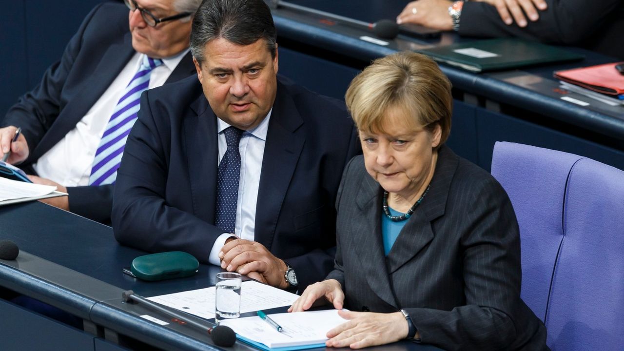 Zigmar Gabrijel i Angela Merkel