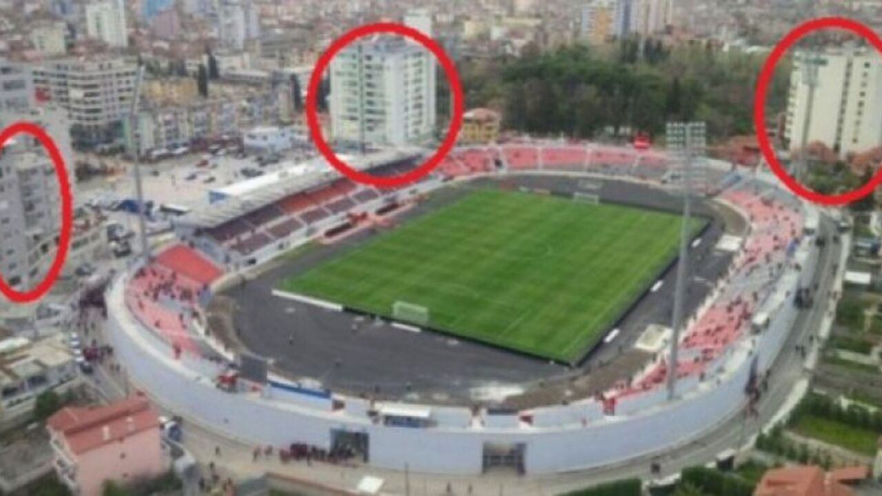 Okolina stadiona u Elbasanu gde će igrati Albanija i Srbija